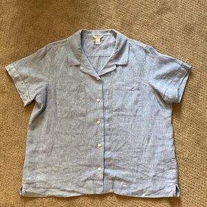100% Linen L.L. Bean shirt EUC